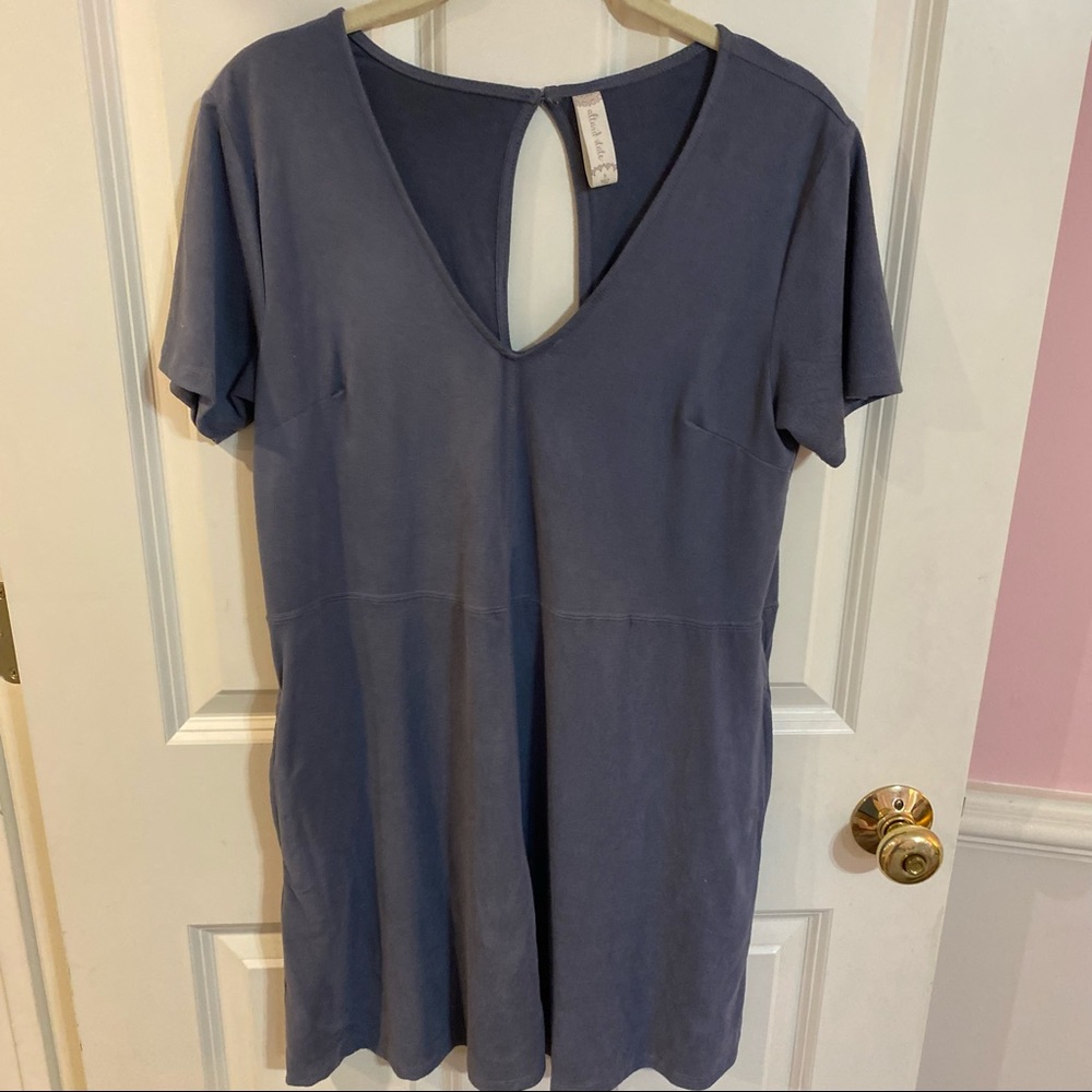 Altar’d State V-Neck Velvet Dress with Pockets